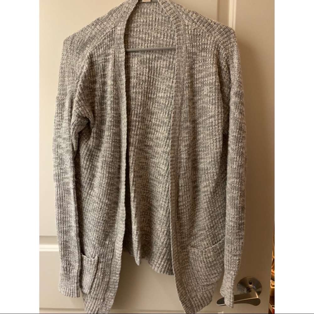Gray Knit Cardigan